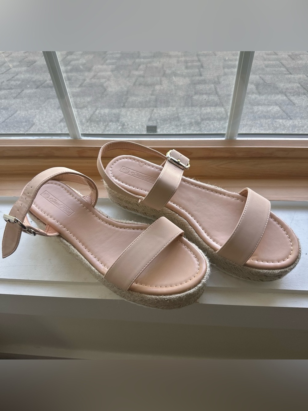Women's Nude Ankle-Strap Espadrille Sandals
